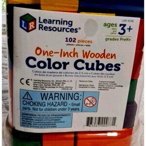 Learning Resources Wooden Color Cubes 102 Cubes in Ten Colors